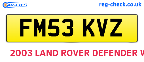 FM53KVZ are the vehicle registration plates.