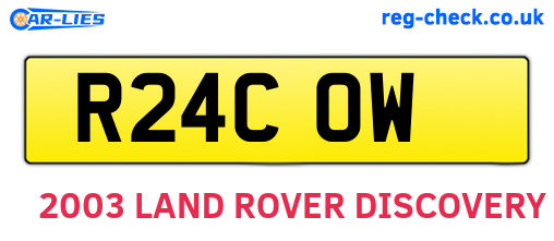 R24COW are the vehicle registration plates.
