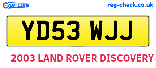 YD53WJJ are the vehicle registration plates.