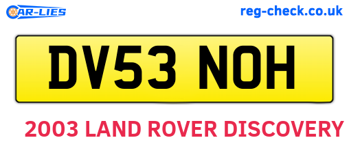 DV53NOH are the vehicle registration plates.