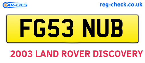FG53NUB are the vehicle registration plates.