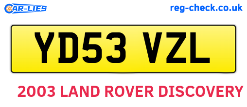 YD53VZL are the vehicle registration plates.