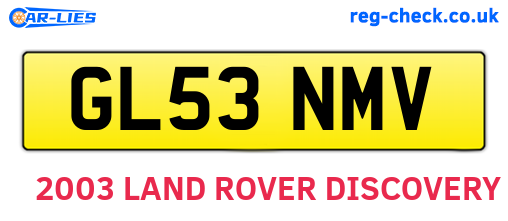 GL53NMV are the vehicle registration plates.