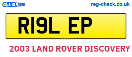 R19LEP are the vehicle registration plates.