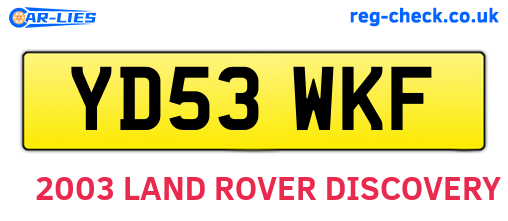 YD53WKF are the vehicle registration plates.