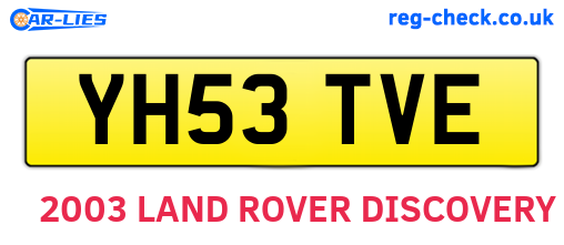 YH53TVE are the vehicle registration plates.