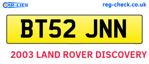 BT52JNN are the vehicle registration plates.