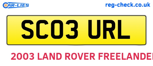SC03URL are the vehicle registration plates.