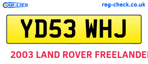 YD53WHJ are the vehicle registration plates.