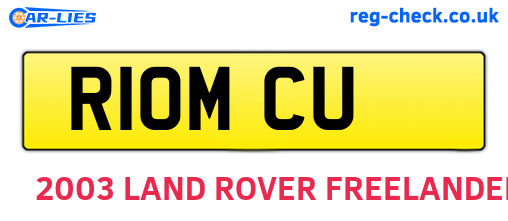 R10MCU are the vehicle registration plates.