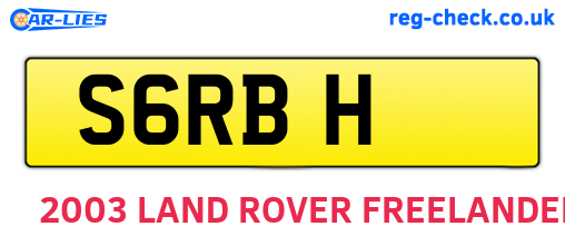S6RBH are the vehicle registration plates.