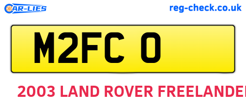 M2FCO are the vehicle registration plates.