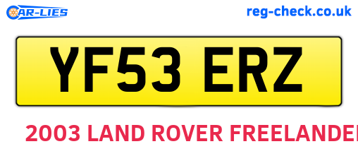 YF53ERZ are the vehicle registration plates.