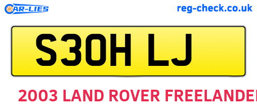 S30HLJ are the vehicle registration plates.