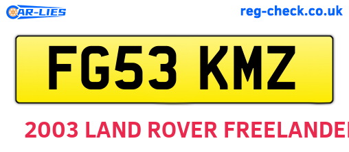 FG53KMZ are the vehicle registration plates.