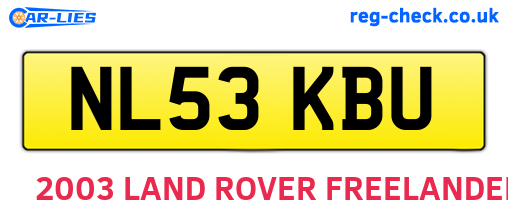 NL53KBU are the vehicle registration plates.