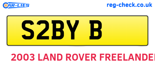 S2BYB are the vehicle registration plates.