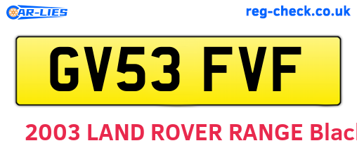 GV53FVF are the vehicle registration plates.