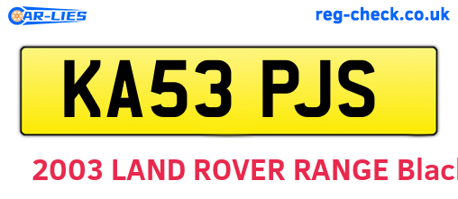 KA53PJS are the vehicle registration plates.