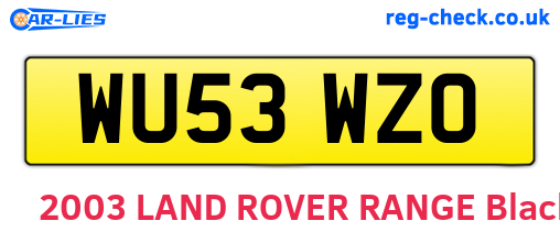 WU53WZO are the vehicle registration plates.