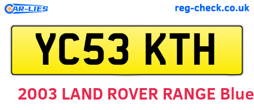 YC53KTH are the vehicle registration plates.