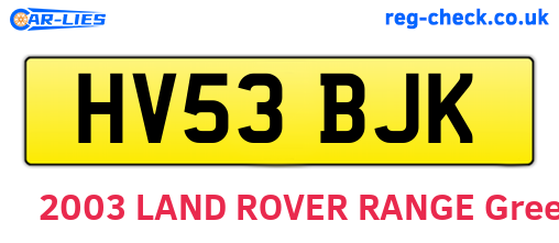 HV53BJK are the vehicle registration plates.