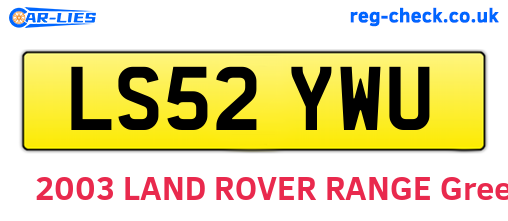 LS52YWU are the vehicle registration plates.