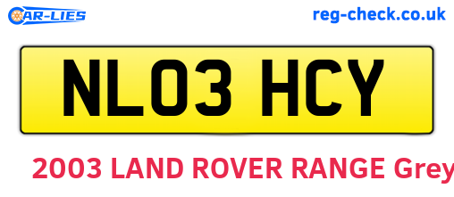 NL03HCY are the vehicle registration plates.