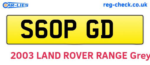S60PGD are the vehicle registration plates.