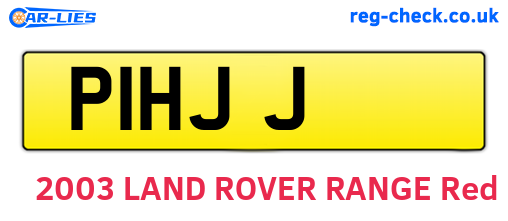P1HJJ are the vehicle registration plates.