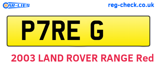 P7REG are the vehicle registration plates.