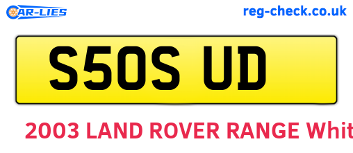 S50SUD are the vehicle registration plates.