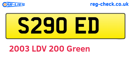 S29OED are the vehicle registration plates.