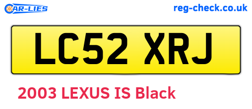 LC52XRJ are the vehicle registration plates.