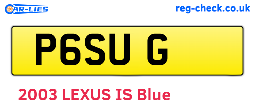 P6SUG are the vehicle registration plates.