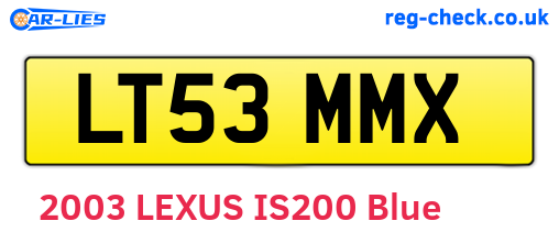 LT53MMX are the vehicle registration plates.