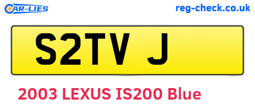 S2TVJ are the vehicle registration plates.