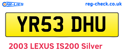 YR53DHU are the vehicle registration plates.