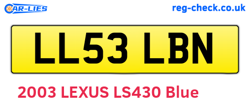 LL53LBN are the vehicle registration plates.