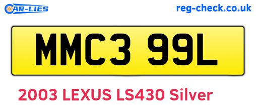 MMC399L are the vehicle registration plates.