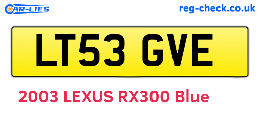 LT53GVE are the vehicle registration plates.