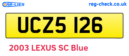 UCZ5126 are the vehicle registration plates.