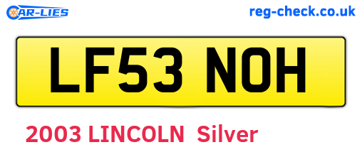 LF53NOH are the vehicle registration plates.