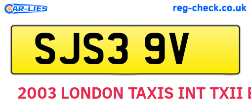 SJS39V are the vehicle registration plates.