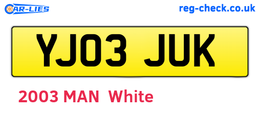 YJ03JUK are the vehicle registration plates.