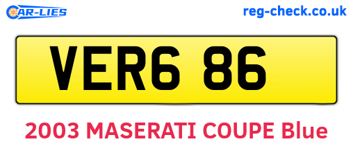 VER686 are the vehicle registration plates.