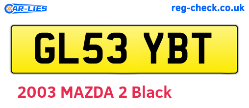 GL53YBT are the vehicle registration plates.