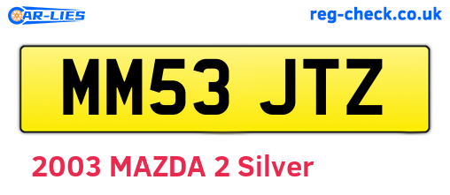 MM53JTZ are the vehicle registration plates.