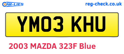 YM03KHU are the vehicle registration plates.
