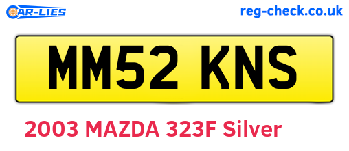 MM52KNS are the vehicle registration plates.